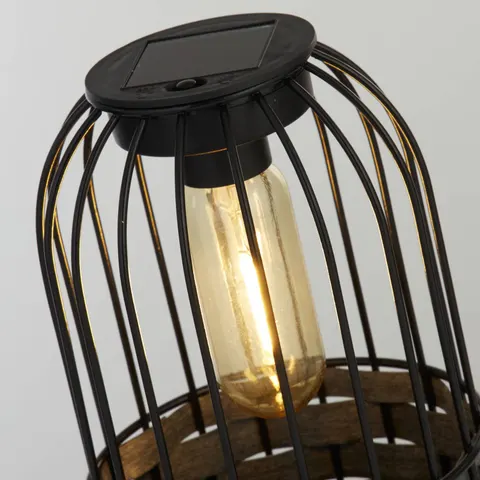 Small Rattan Solar Lantern – image 2