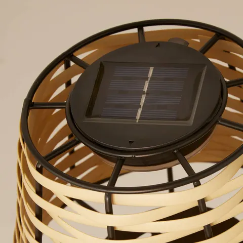 Rattan Weave Solar Lamp – image 2