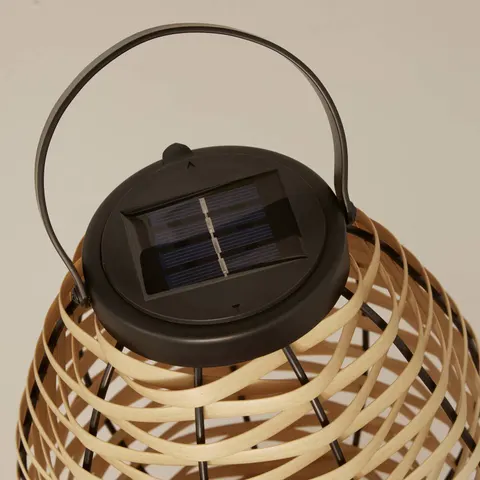 Rattan Weave Solar Lantern – image 2