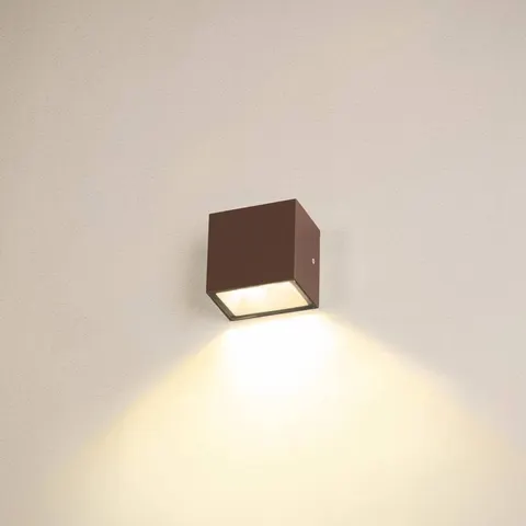 SLV Sitra Single LED outdoor wall light down, rust – image 2