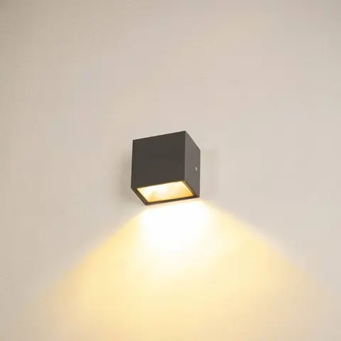 SLV Sitra Single LED outdoor wall lamp down anthracite – image 2
