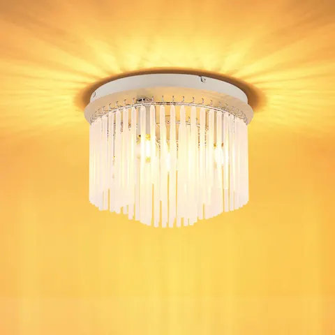 Gorley Ceiling Light Matt Sand, Glass Rods, 5x E14 – image 3