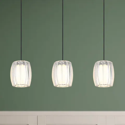 Maribel Bar Pendant Ceiling Light Chrome 3x E27 – image 2