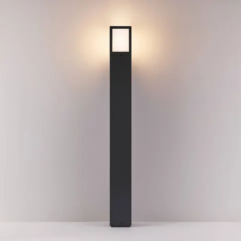 Deko-Light Facado II path light, height 100 cm, angular, dark grey/opal – dark grey, opal – image 2