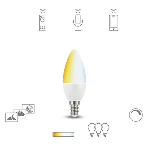 TINT MLI-404008 - Smart light, candle, E14, 6 W – image 2
