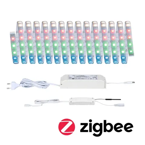 Paulmann MaxLED 500 basic set IP44 RGBW ZigBee 5m – silver – image 2