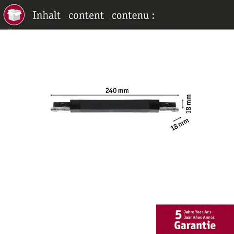 Paulmann URail rail adapter Zigbee dimmable/switch, matt chrome – image 2