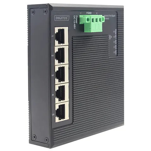 DIGITUS Industrie Gigabit Flat Switch, 5-Port, IP40 – Bild 3