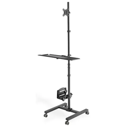 DIGITUS Mobiler Arbeitsplatz Workstation, schwarz – Bild 2