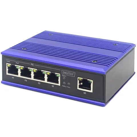 DIGITUS Industrial Fast Ethernet PoE Switch, 4-Port – Bild 3