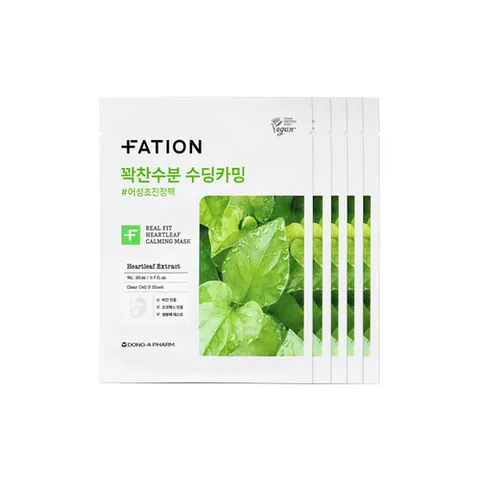 FATION - Real Fit Heartleaf Calming Mask - 5pcs – No Color – image 2