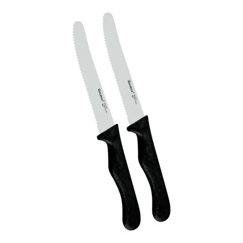 metaltex Brotzeitmesser Basic, schwarz, 2er Set – schwarz | silber – Bild 2