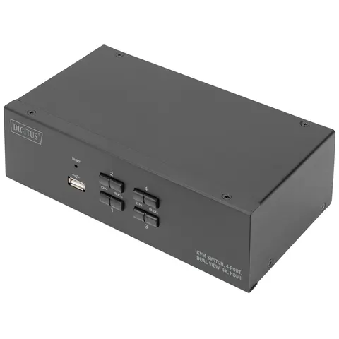 DIGITUS KVM-Switch, 4-Port, Dual-Display, 4K, HDMI – Bild 3