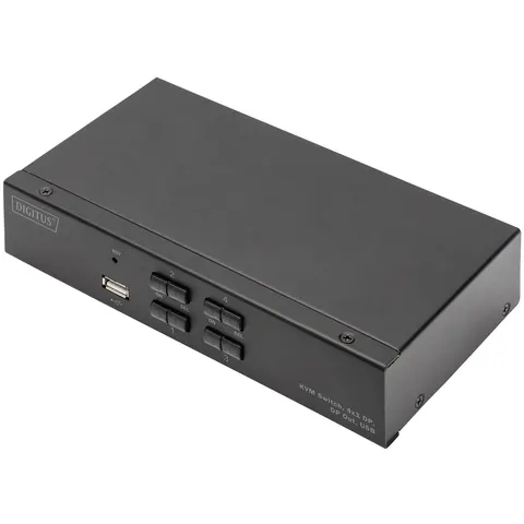 DIGITUS Desktop KVM Switch, 4x1, schwarz – Bild 3