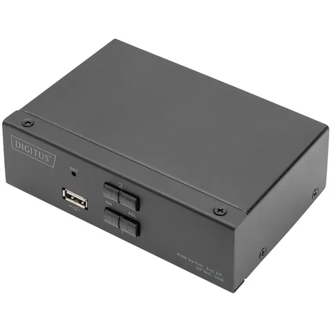 DIGITUS Desktop KVM Switch, 2x1, schwarz – Bild 2