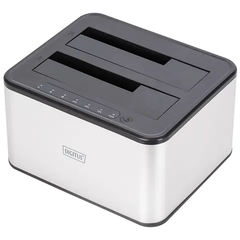 DIGITUS Docking USB ->2x 2,5"/3,5" SATA HHD, SSD silber – Bild 2