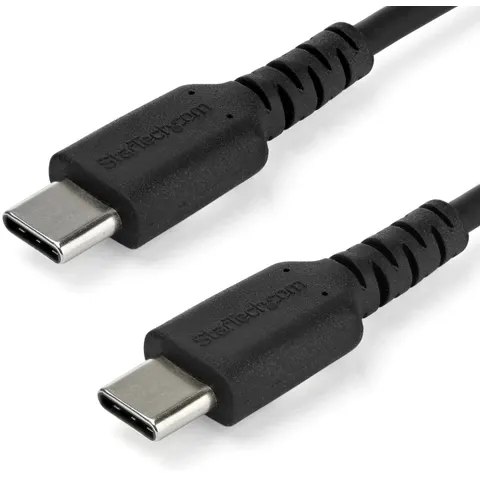 StarTech.com 2m USB-C Laadkabel, Robuuste Fast Charge & Sync Type C Kabel, 60W (3A) PD, USB 2.0, TPE Mantel en Aramidevezels - Zwarte USB Oplaadkabel – afbeelding 2