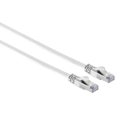 UFTP CAT7 platte netwerkkabel | PVC | wit | 0,25 meter – afbeelding 2