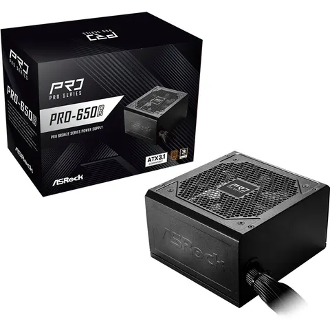 Alimentation ATX ASRock Pro-B - 650W (Noir) #2POURCENT – image 2