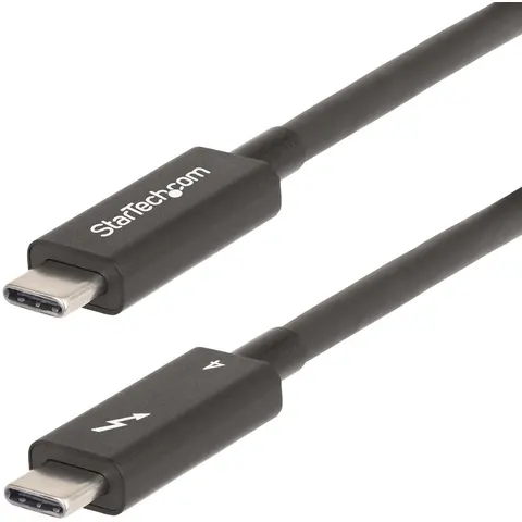 StarTech.com 6ft (2m) Active Thunderbolt 4 Cable, 40Gbps, 100W PD, 4K8K, Intel Certified, Compatible wThunderbolt 3USB 3.2DisplayPort (A40G2MB-TB4-CABLE) - USB – afbeelding 2
