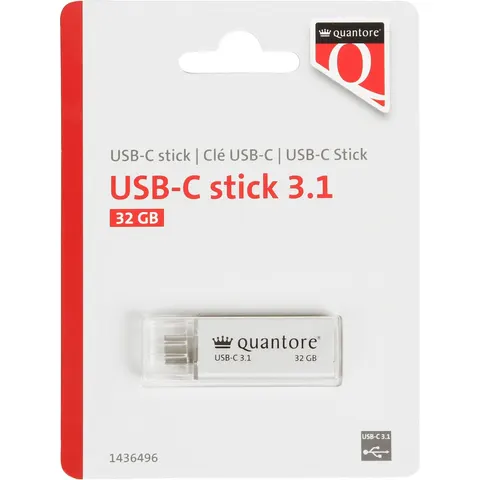 Usb stick 3.1 quantore usb-c 32gb zilver – afbeelding 2