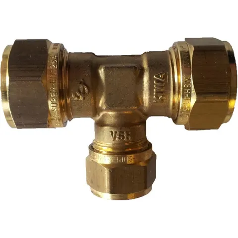 VSH messing knel T-stuk 12mm – afbeelding 2