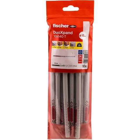Fischer constructiepluggen DuoXpand 10x140mm (10 Stuks) – afbeelding 2