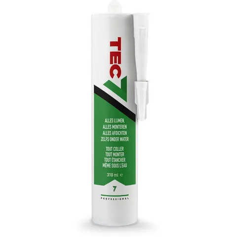 Tec7 montage- en afdichtingskit Wit 310ml – afbeelding 2