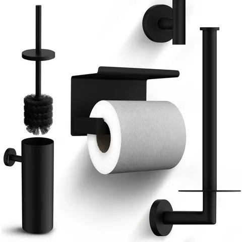 Badkameraccessoireset - WC - Zwart – 8720387586844 – afbeelding 2