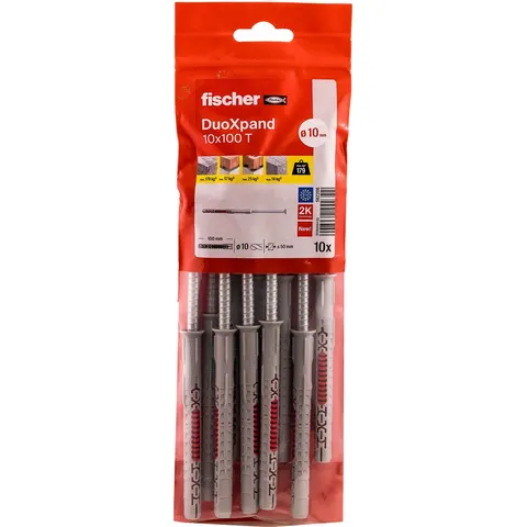 Fischer constructiepluggen DuoXpand 10x100mm (10 Stuks) – afbeelding 2
