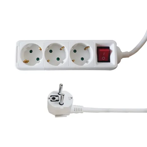 Stekkerdoos BRASQ 3 voudig 3 meter wit – afbeelding 2