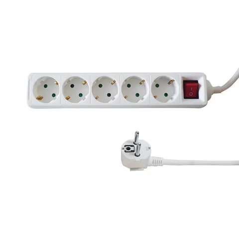 Stekkerdoos BRASQ 5 voudig 1.4 meter wit – afbeelding 2