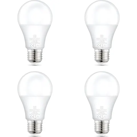 LED A60 E27 9W 806LM Dimbaar Warm WIT (4PCS) – afbeelding 2