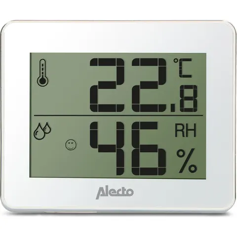 Thermometer hygrometer Alecto WS-55 wit - zilver – afbeelding 2