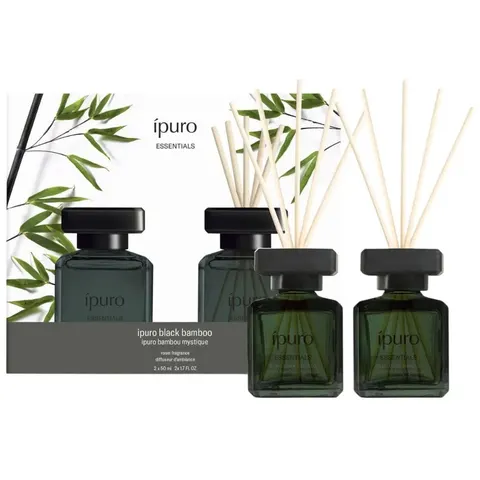 ipuro Essentials black bamboo set Interieurparfumset, 100 ml – afbeelding 2