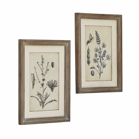 LOBERON Schilderij set van 2 Stanbury bruin/wit – afbeelding 2