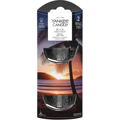 Yankee Candle Black Coconut aroma-diffuser navulling 2x18.5 ml – afbeelding 2
