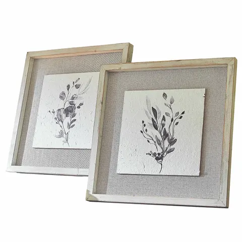 LOBERON Afbeelding set van 2 Ylivane wit – afbeelding 2
