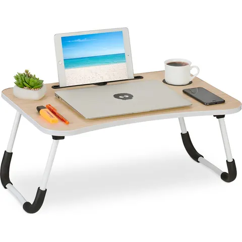 Laptoptafel - inklapbaar - met tablethouder – afbeelding 2