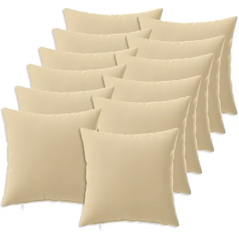 vidaXL Coussin 12 pc HEERLEN Beige 40 x 40 cm Polyester – image 2