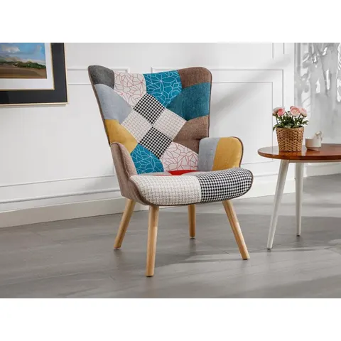 vente-unique.com Fauteuil droit polyester multicolore 69x96x78cm – image 3