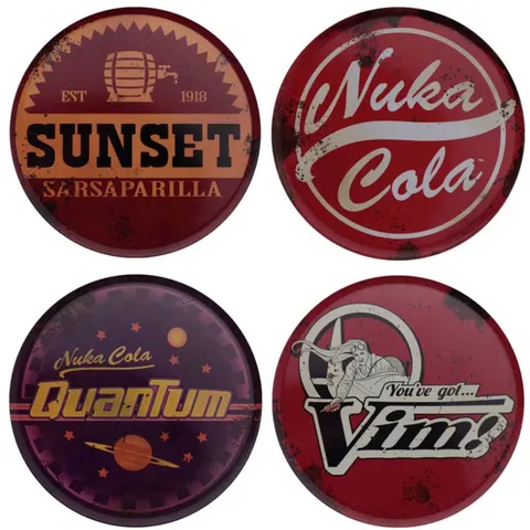 Fallout Coaster 4-Pack Metal Drinks – afbeelding 2
