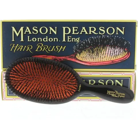 Mason Pearson Large Extra Bristle Dark Ruby/Black Paddle borstel, 1 st – afbeelding 2