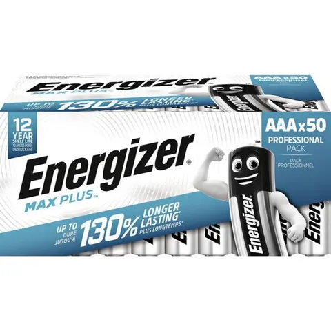 Batterij Energizer Max Plus 50xAAA alkaline – afbeelding 2