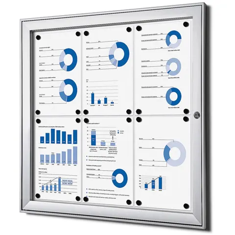 Vitrinebord Quantore luxe 6x A4 zilver – afbeelding 2