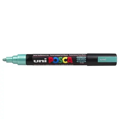 Paintmarker Uni POSCA PC5M medium metallic groen – afbeelding 2