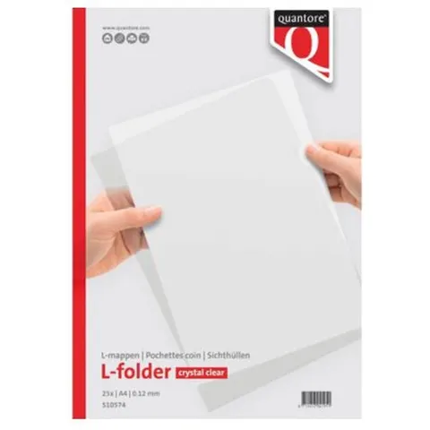 Insteekmap L-model Quantore A4 PP 0.12mm glad 25 stuks – afbeelding 2
