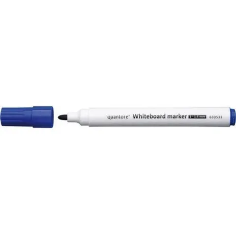 Whiteboardstift Quantore Rond 1-1.5MM Blauw – afbeelding 2