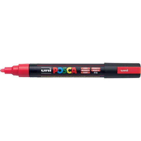 Paintmarker Uni POSCA PC5M medium fluor rood – afbeelding 2