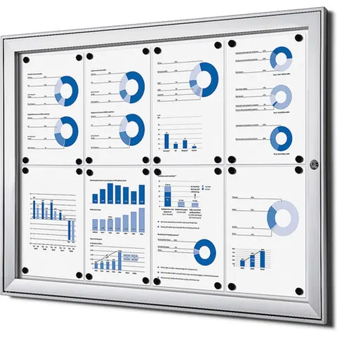 Vitrinebord Quantore luxe 8x A4 zilver – afbeelding 2